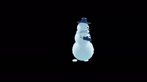 Bonhomme de neige dansant 4K