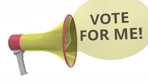 Animated 3D Megaphone with Speech Bubble Announcement