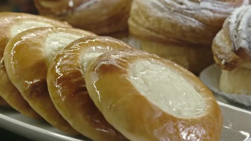 Pastries Close Up on Display