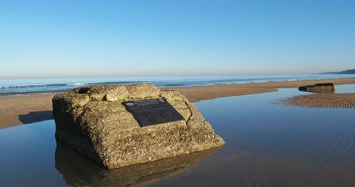 Omaha Beach, the beach near Colleville sur Mer, Normandy,Calvados, France.