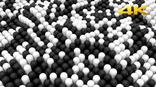 Abstract Black and White Geometric Wave Motion Background