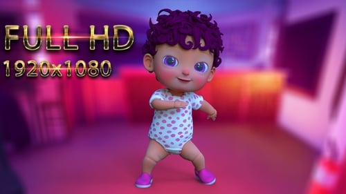 Cute 3D Dancing Baby Character Alpha Channel Animation