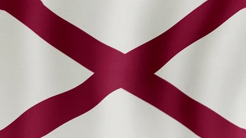Waving Alabama State Flag Seamless Loop