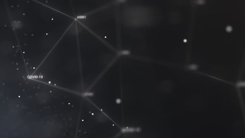 Futuristic Abstract Medical Data Network Connection