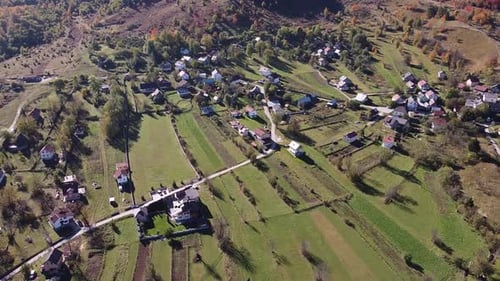 The Village Landscape In Mountains V3