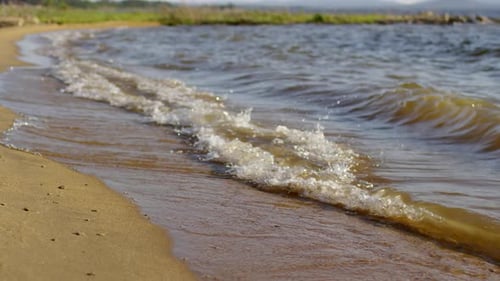 Lake Waves Washing onto the Shore