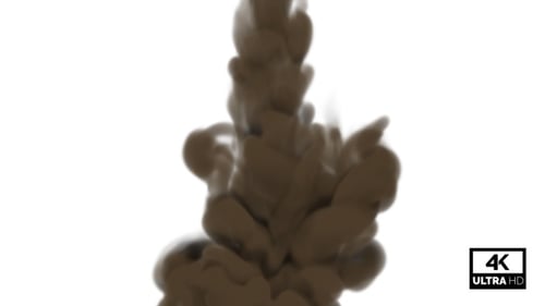 Fluid Ink Smoke Effect on Transparent Background