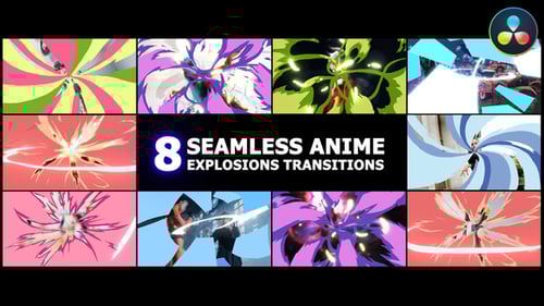 Seamless Anime Abstract Explosions Transitions | DaVinci Resolve