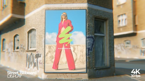 Street Wall Billboard Mockup Premiere