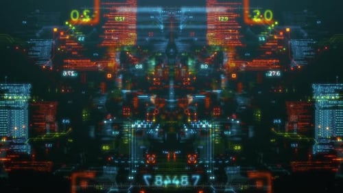 Futuristic Hi-tech Fly HUD Background