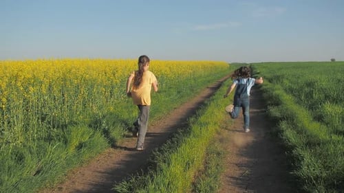 Children Run To the Meadow