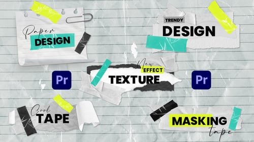 Torn Crumple Paper Tapes Titles Lowerthirds