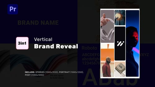 Dynamic Vertical Brand Identity Reveal Animation