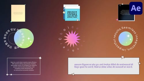 Títulos de marcos coloridos y elegantes para After Effects