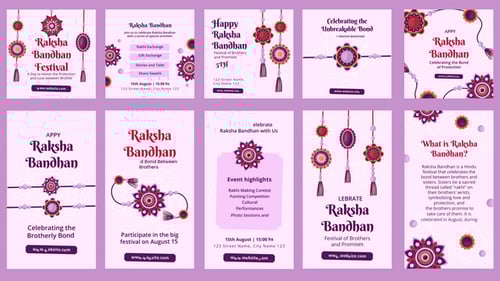 Animated Instagram Posts and Stories for Raksha Bandhan Festival