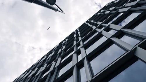 Modern Building Exterior Pan Up