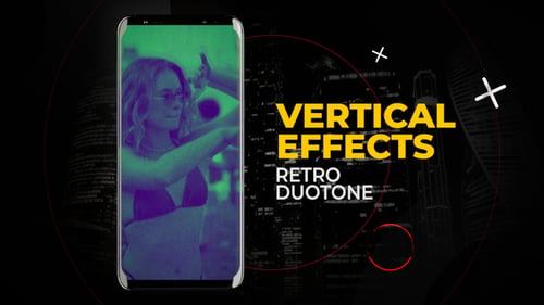 Vertical Retro Duotones Effects | After Effects