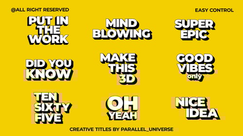 Títulos criativos | MOGRT