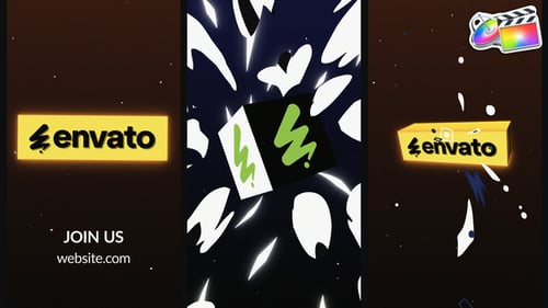 Colorful Volumetric Shapes Vertical Logo for FCPX