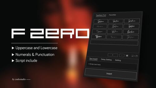 Tipo de letra animado - Fonte de menu FZero GX