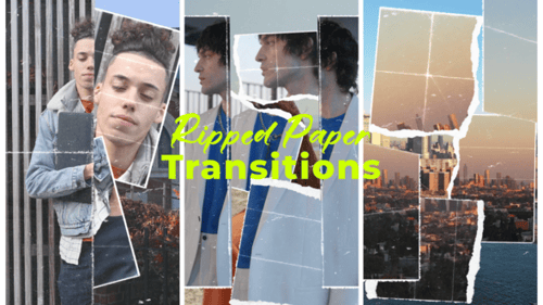 Analog Ripped Paper Transitions for Vertical Video