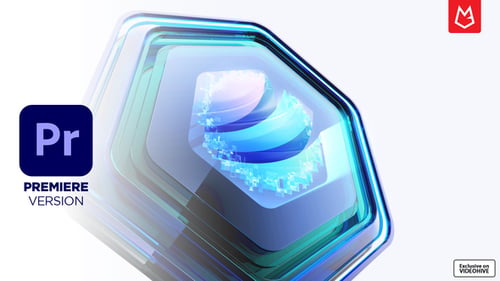 3D Hexagon Clean Logo Reveal | Premiere Version