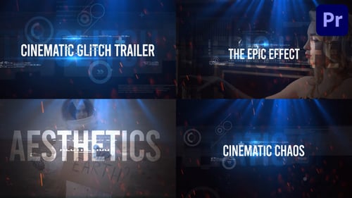 Cinematic Glitch Trailer for Premiere Pro