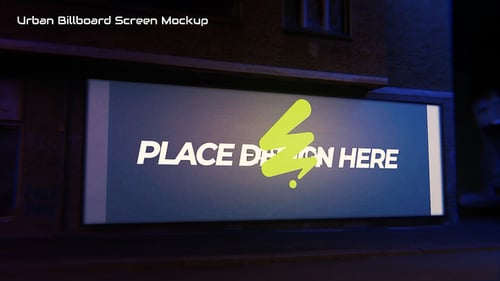 Urban Billboard Screen Mockup
