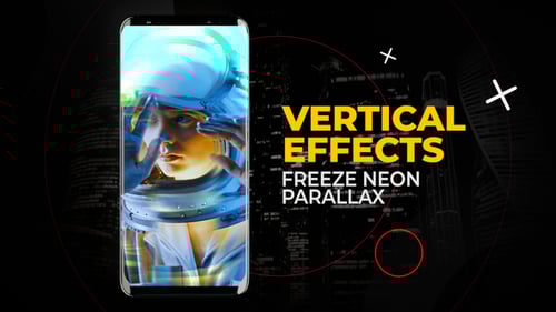 Vertical Freeze Neon Parallax Effects | Premiere Pro