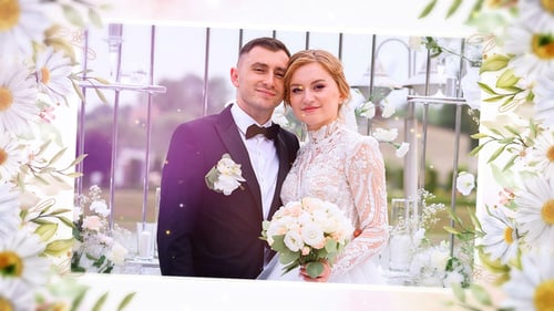 Elegant Floral Wedding Photo Slideshow with Romantic Transitions