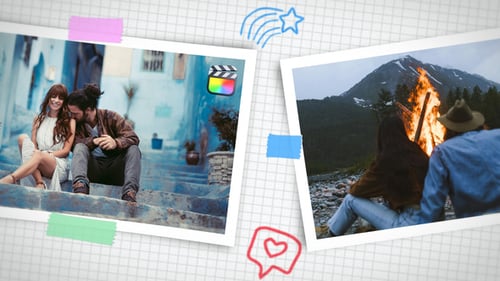 Playful Scrapbook Photo Album Tape Transitions