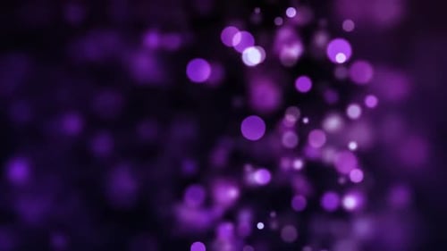 Abstract Floating Purple Bokeh Particles Background
