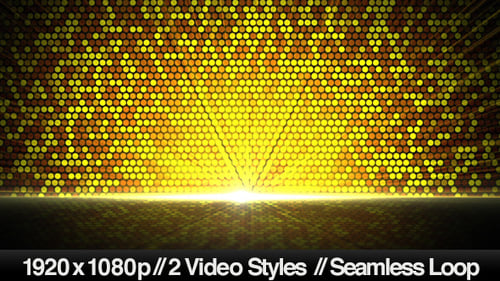 Dynamic Golden Light Grid Party Background