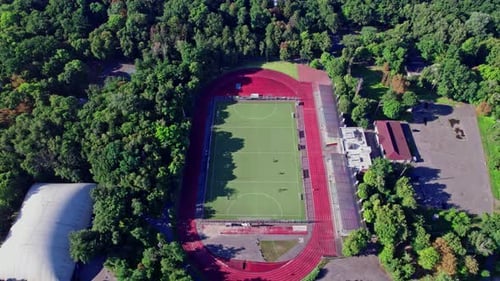 Small City Stadium for Soccer