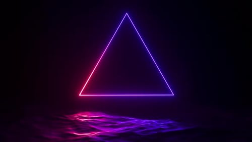 Leuchtendes Neondreieck