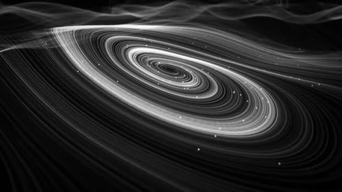 Futuristic Swirling Lines and Particles Loop Background