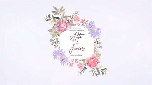Elegant Floral Wedding Invitation Title Templates