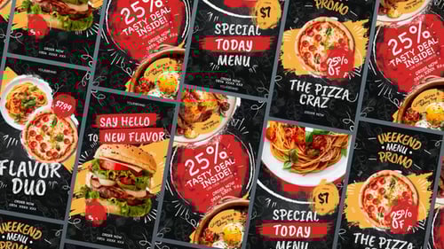 Animated Food Menu Promo Social Media Story Template