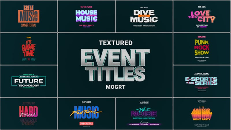 Event Titles, Titles ft. event video & title animation - Envato