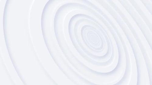 Clean White Concentric Circles Abstract Loop Background