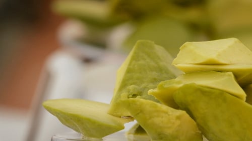 Avocado Pieces Rotating Loop