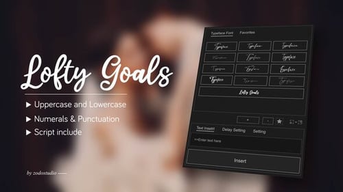 Animated Typeface - Lofty Goals