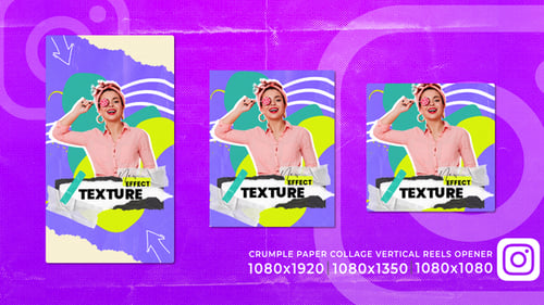 Crumple Tape Paper Collage Instagram Opener