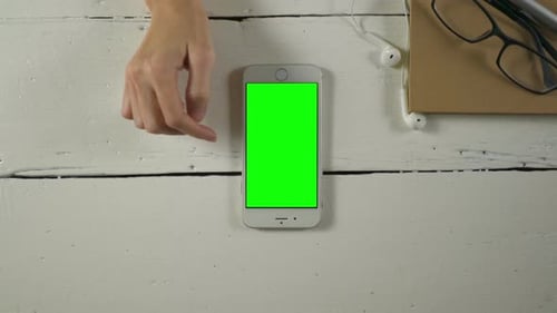Écran vert du smartphone
