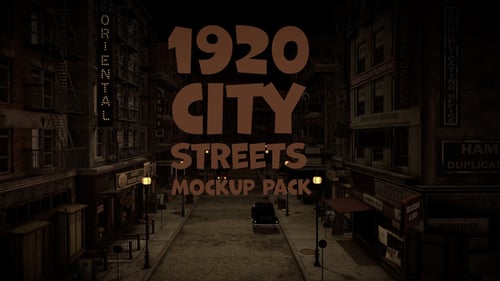 1920 City Streets Mockup Pack