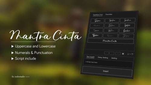 Animated Typeface - Mantra Cinta