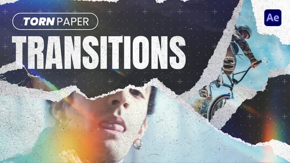Dynamic Paper Rip Reveal Video Transitions, Elements ft. paper ...