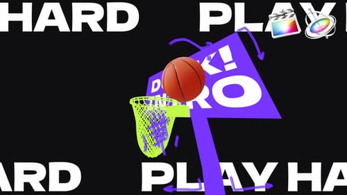 Dynamic Basketball Intro with Energetic Scribble Motion Graphics