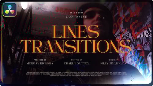 Line Transitions For Davinci Resolve