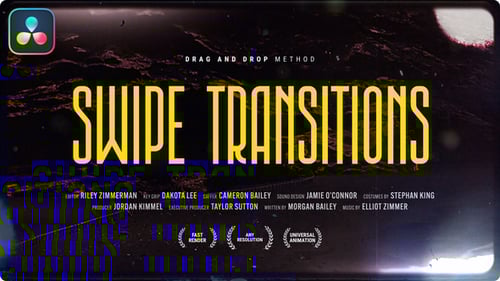 Swipe Transitions For Davinci Resolve